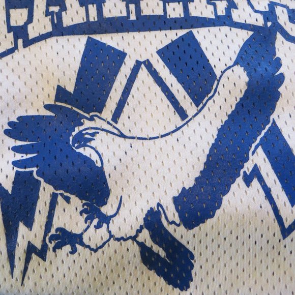 Dakka Two Hockey Jerseys Hawks One Game Or Practice Worn Blue White XL XXL - Picture 12 of 16